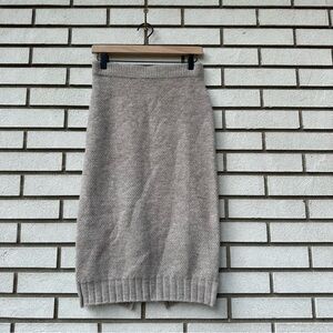 NWT Bluivy Celia Knit Sweater Skirt Mushroom Tan Ribbed Midi Cozy Neutral M